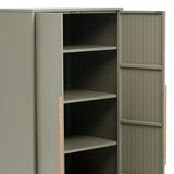 Outdoor cabinet Ironia height 180 cm galvanized steel laurel