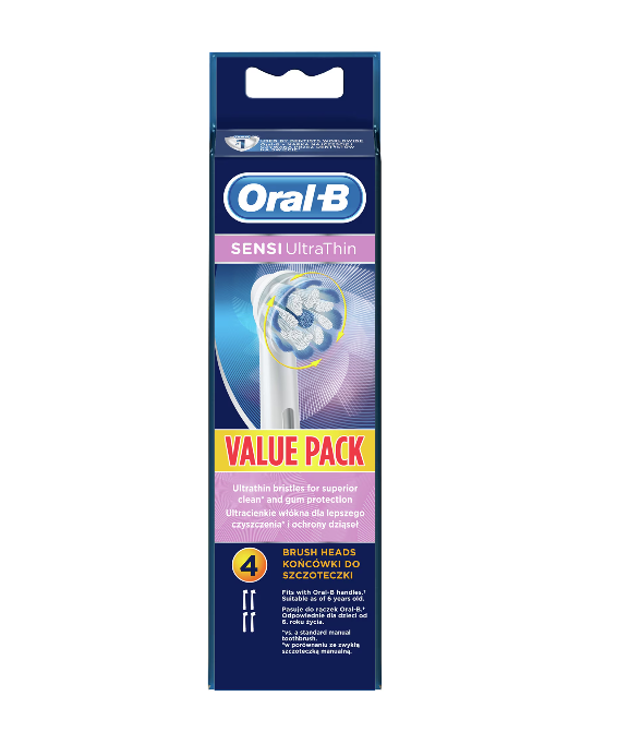 Накрайник за електрическа четка Oral-B Sensi UltraThin, 4 бр