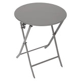 Folding round table Greensboro 2 seats tin