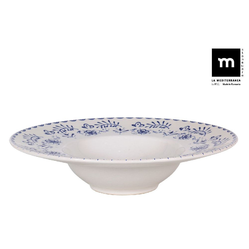 Deep plate LA MEDITERRANEA Blur, 28cm, porcelain