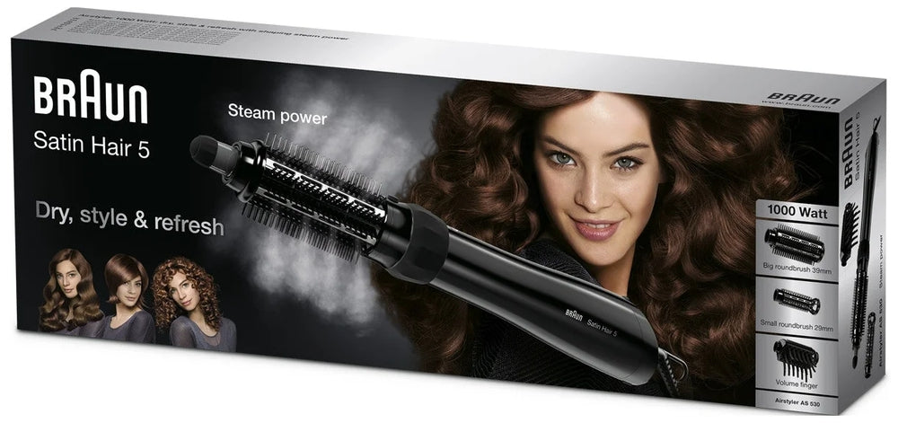 Електрическа четка за коса Braun AS 530, 3 скорости 1000 W, Черен