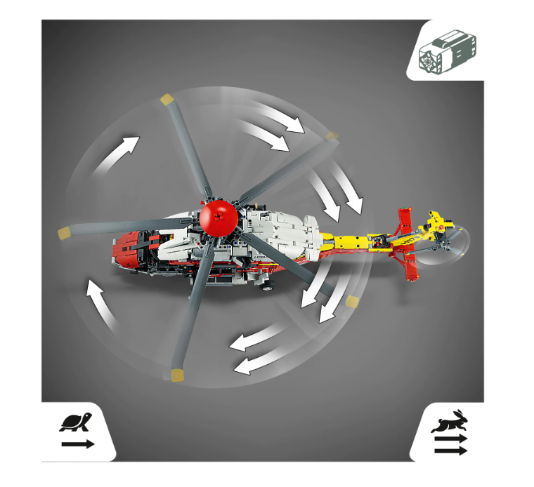 LEGO® Technic - Спасителен хеликоптер Airbus H175 42145, 2001 части