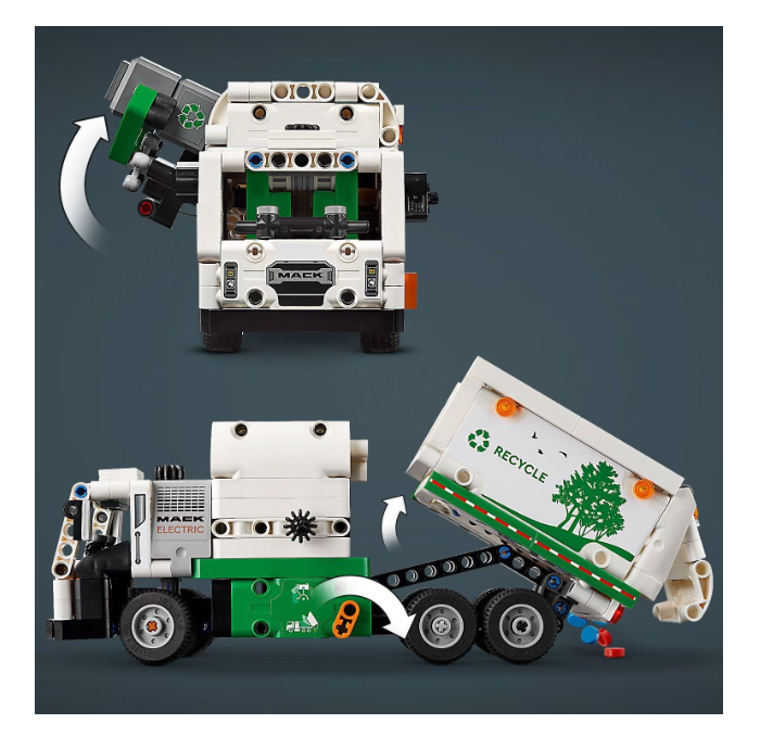 LEGO® Technic -Електрически камион за боклук Mack® LR 42167, 503 части