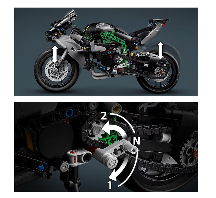 LEGO® Technic - Мотоциклет Kawasaki Ninja H2R 42170, 643 части