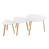 Холна маса atmosphera Mileo, Бял, 3 броя, 34/47/60 cm - Homesector
