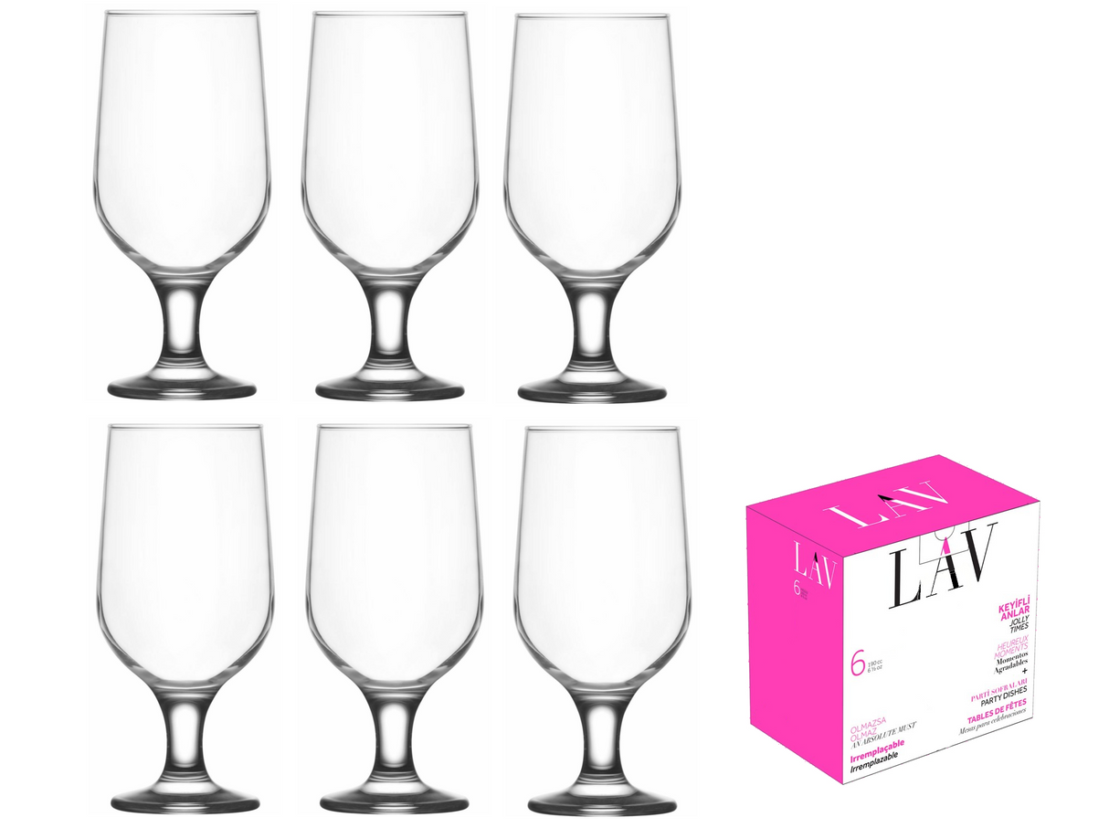 Set of beer glasses LAV Belek, 375 ml, 6 pcs