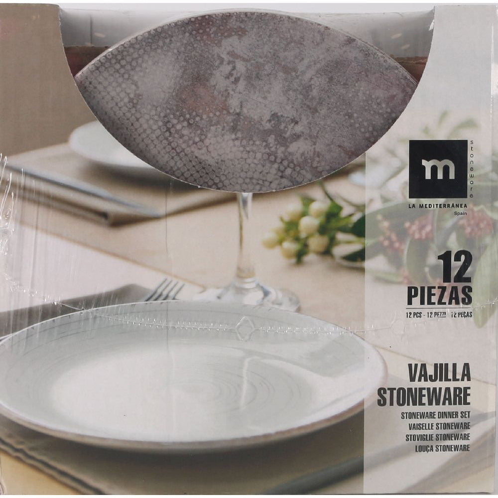 Dining set LA MEDITERRANEA Arzua, 12 pieces, porcelain