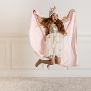 Детско одеяло с качулка atmosphera Unicorn, 100x140 cm