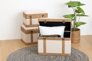 Сет кутии за съхранение atmosphera Norah, 3 бр, L.39/44/51 cm, MDF