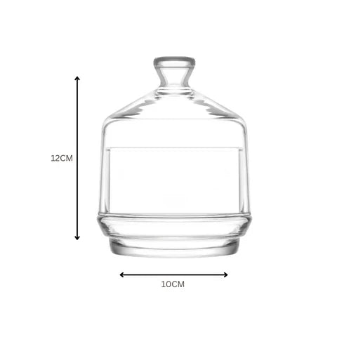 Glass sugar bowl with lid LAV Berry, 285 ml