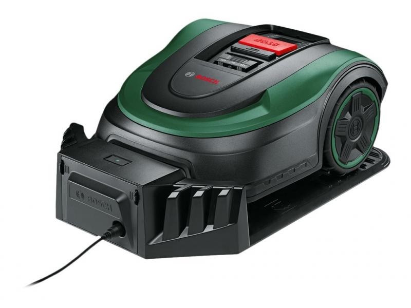 Bosch robotic lawnmower, Indego S+ 500, 18 V, 500 m2, Green/Black