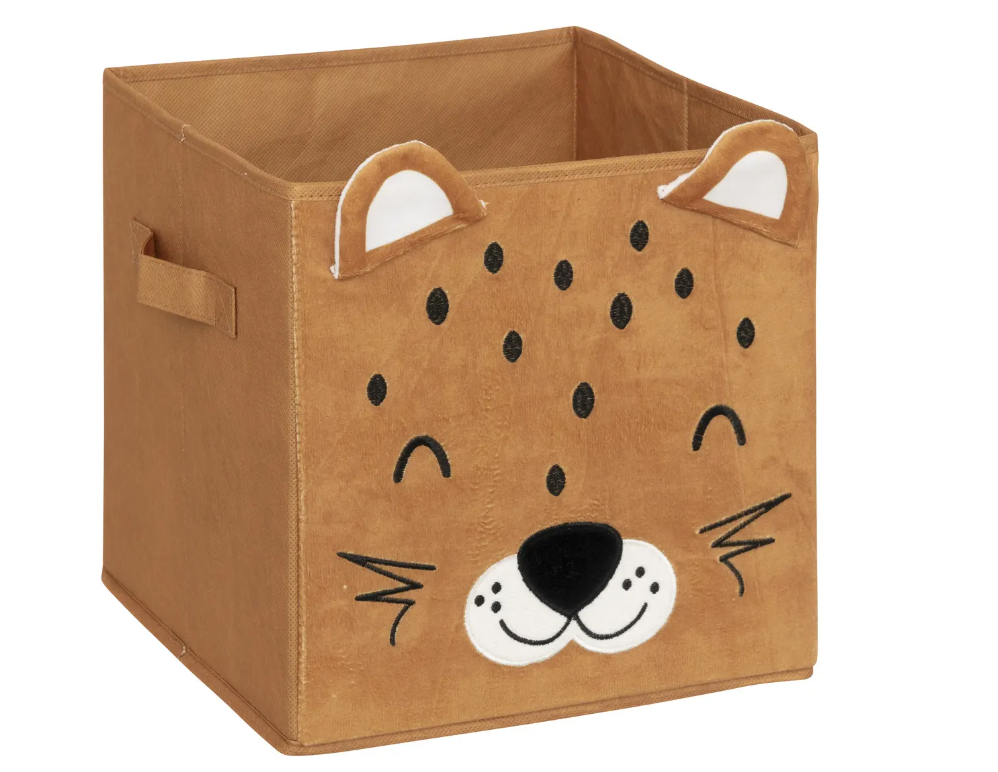 Детска кутия за съхранение Аtmosphera Leopard, 29x29 см