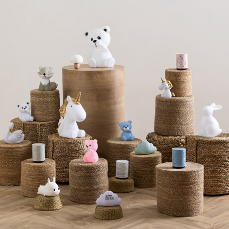 Детска нощна лампа с батерии atmosphera, 13 cm, Охра