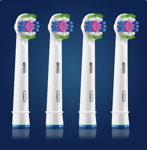 Electric toothbrush head Oral-B Cross Action EB50, 3D White, 4 pcs