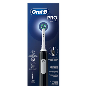 Electric toothbrush Oral-B Pro Series 1, 20000 pulsations/min, 3D cleaning, timer, 3 programs, 1 end, black