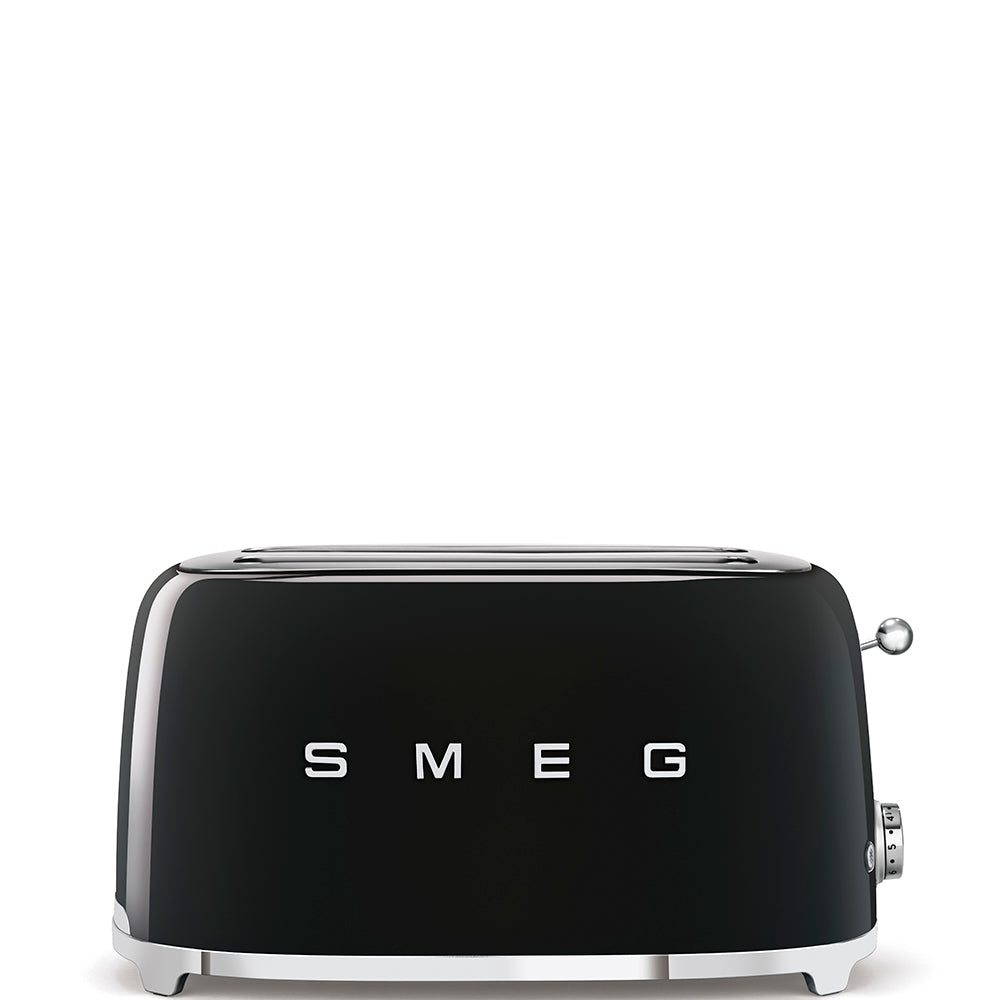 Тостер SMEG TSF02BLEU, 1500W, 4 филийки, 6 степени за запичане, Черен