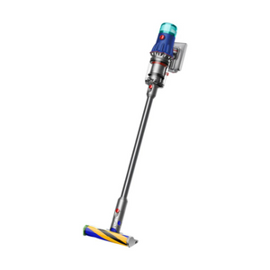 Вертикална прахосмукачка Dyson V15 Detect Fluffy 2023, 47657501 , HEPA, LCD дисплей, 660W, Автономия 60 мин, Син/Никел