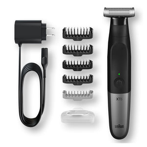 Braun Series X XT5100 Wet&amp;Dry Electric Shaver, 4 Combs, 1 Body Care Head, Black