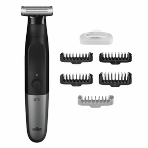 Braun Series X XT5100 Wet&amp;Dry Electric Shaver, 4 Combs, 1 Body Care Head, Black