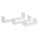 Комплект 3 стенни рафта 5five Fixy, MDF, Бял