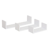 Комплект 3 стенни рафта 5five Fixy, MDF, Бял