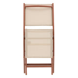 Folding chair Essentia aluminum linen mahogany