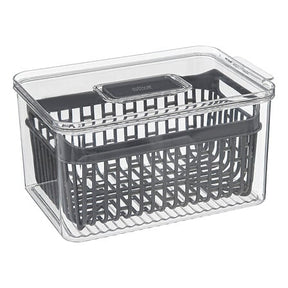Кутия за хладилник 5five Tidy Fridge, Полипропилен, 24x15 см, Сива