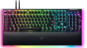 Razer BlackWidow V4 Pro Gaming Keyboard, Green Optical Switches, Black