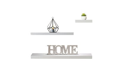 Стенна полица 5five Fixy, MDF, Бяла, 23.5 cm