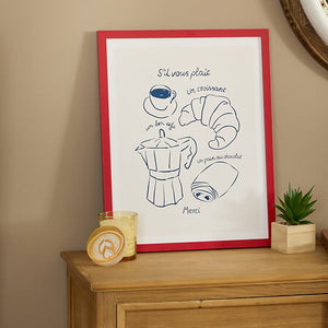 Постер с рамка atmosphera, Колекция Petit Déjeuner à la Française, 40x50 cm