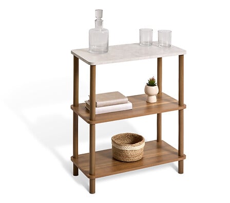 Етажерка 5five Côme, 3 нива, MDF, Кафява, 76.5 cm