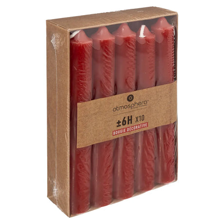 Комплект свещи без аромат atmosphera Hugo, 16 cm, 10 бр