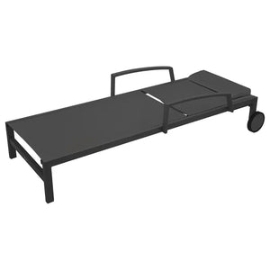 Алуминиев шезлонг с колелца Hesperide Ocala, Антрацит/Графит