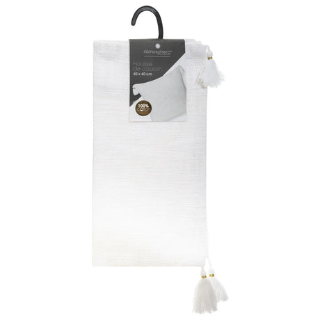 Декоративна калъфка за възглавница atmosphera Slub, 40x40 cm, Бял
