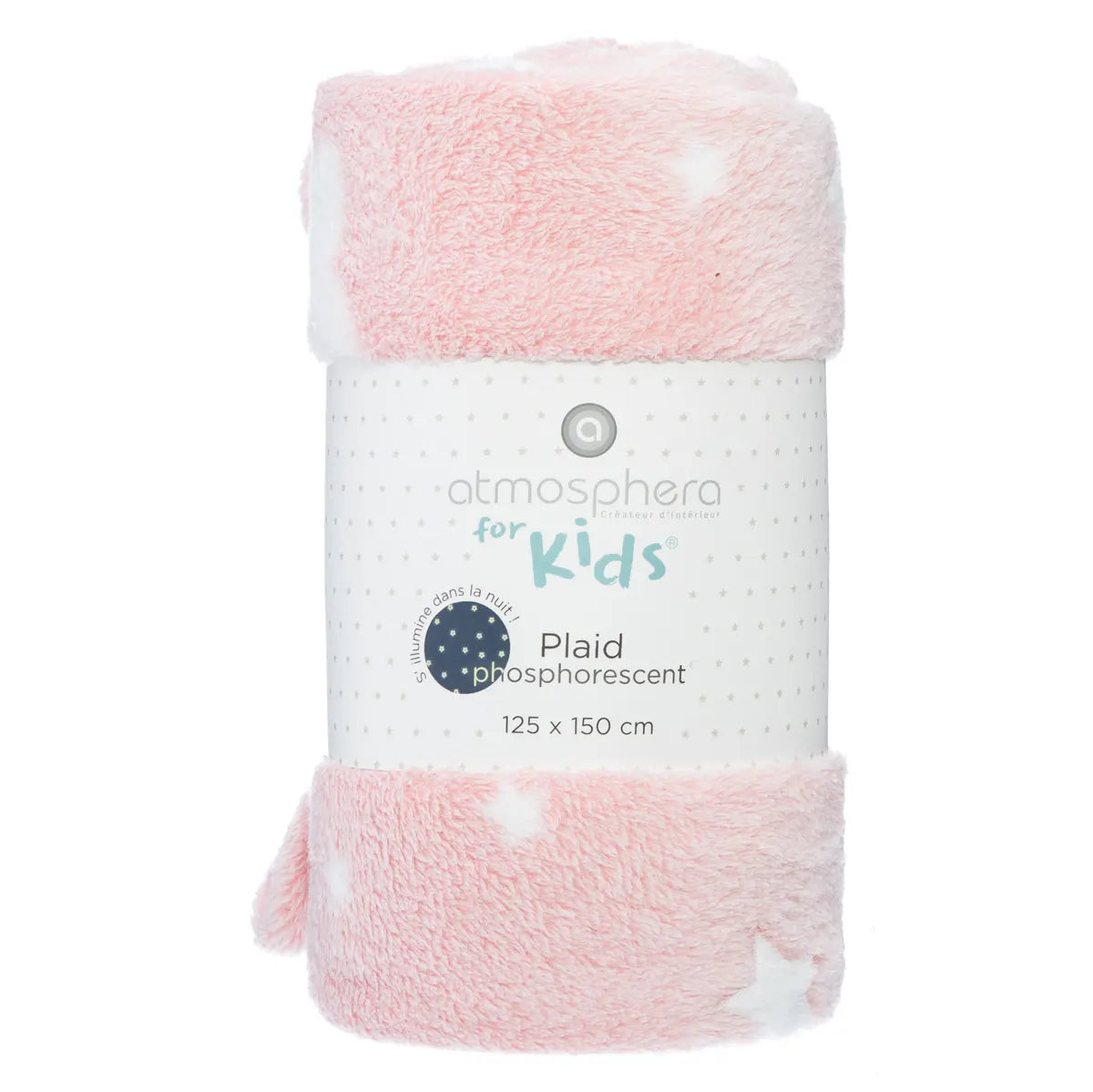 Светещо детско одеяло atmosphera Glow, Розов, 125x150 cm