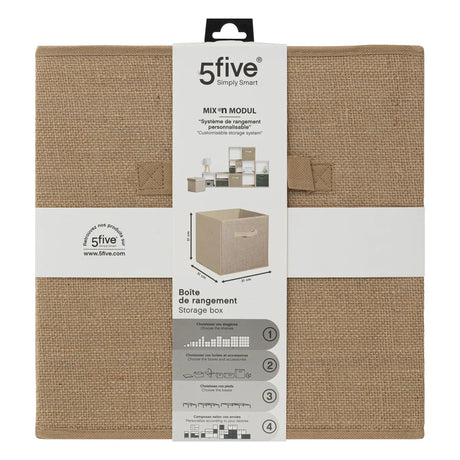 Кутия за съхранение 5five Mix & Modul, Зебло, 31x31 cm