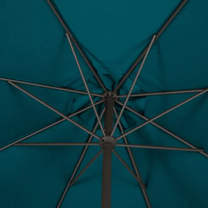 Прав накланящ се чадър Hesperide Loompa, Синьо-зелен, 3 m