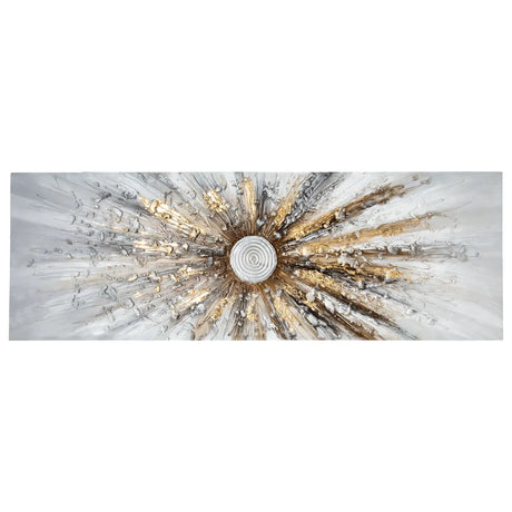 Картина atmosphera Kylia, Ръчно рисувано платно 150x150 см, Златна, Асорти дизайни