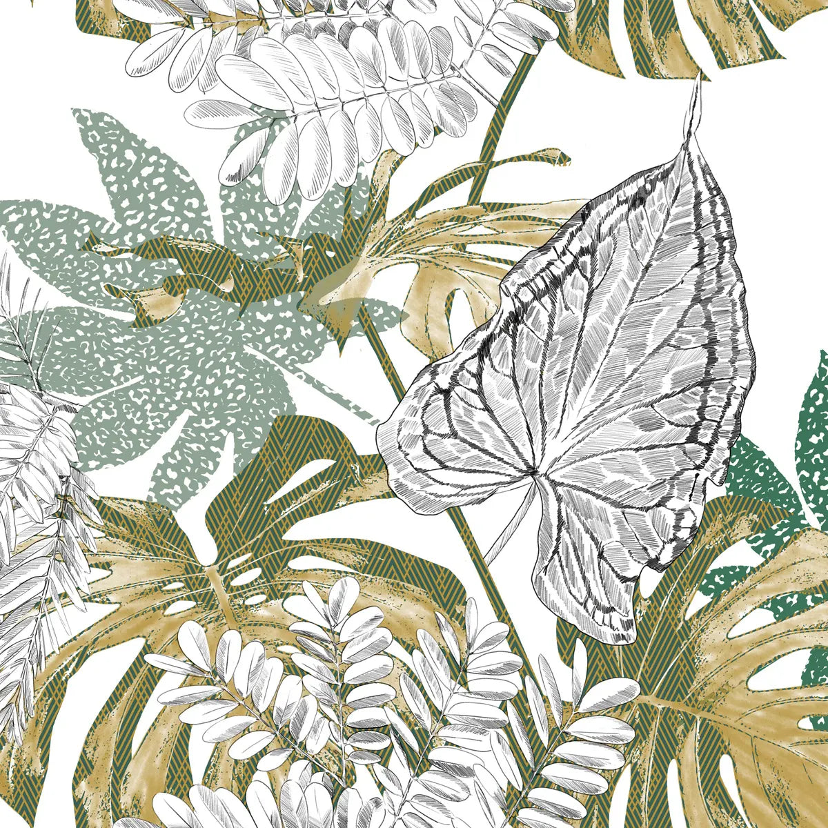 Спално бельо atmosphera Monstera, Памук, 240x220 cm