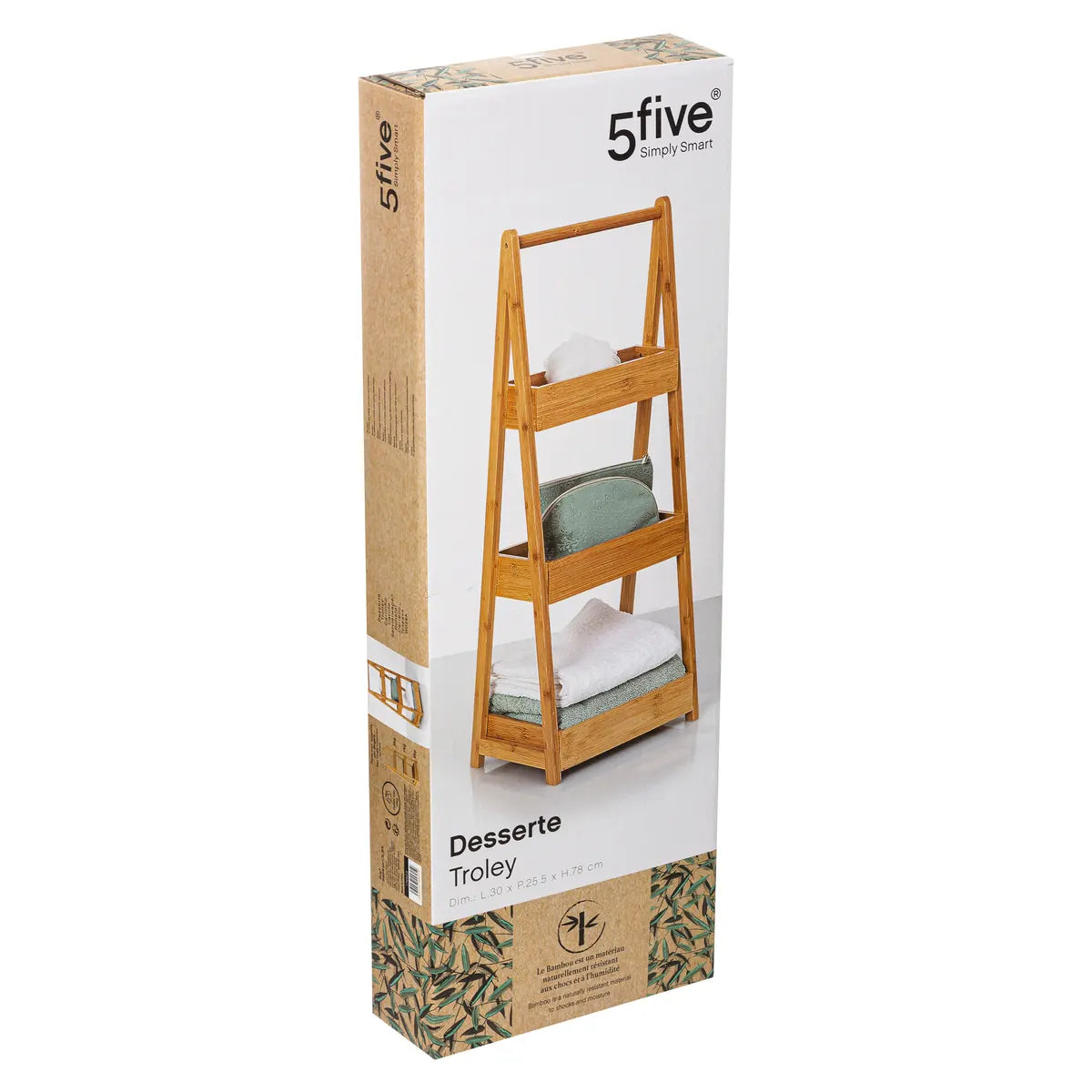 Етажерка 5five Green Harmony, 3 нива, Бамбук