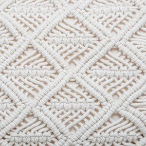 Декоративна възглавница atmosphera Macrame, 30x50 cm, Слонова кост