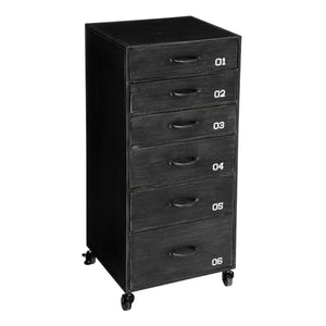 Скрин atmosphera Sevin, 6 чекмеджета, Тъмносив