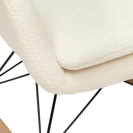 Люлеещо кресло atmosphera Olmeto, Букле, Бял