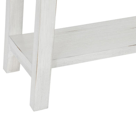 Конзолна маса atmosphera Olbia, 120 cm, MDF, Акация, Бял