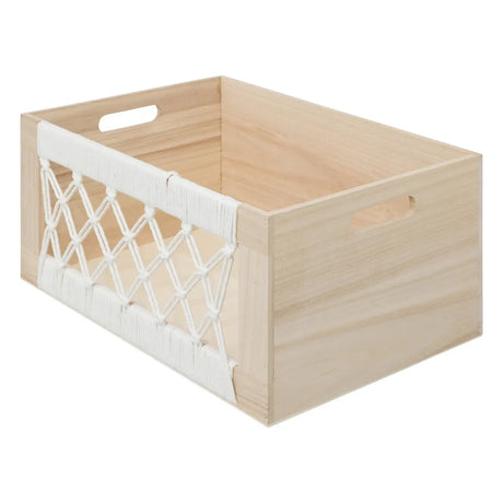 Комплект от 3 австралийски щайги с макраме, MDF