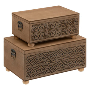 Сет кутии за съхранение atmosphera Exotic, MDF, 2бр