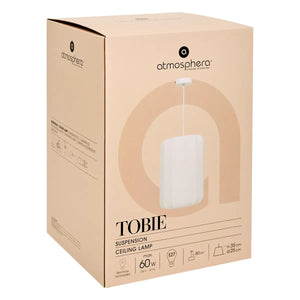 Пендел atmosphera Tobie, 25 cm, Бял памук