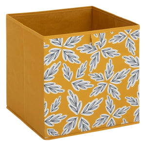 Кутия за съхранение 5five Mix & Modul Folia, Принт, Жълта, 31x31 cm