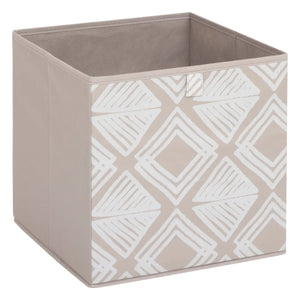 Кутия за съхранение 5five Mix & Modul Bohema, Принт, Бежова, 31x31 cm
