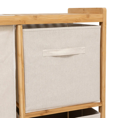 Етажерка 5five Tidy Box, С 1 кош за пране и 2 коша за съхранение, Бамбук